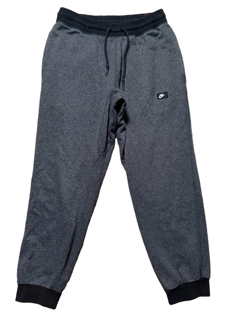 Nike Sweatpants Men's M Modern Jogger Gray Black 678558-065 Logo Cotton Poly